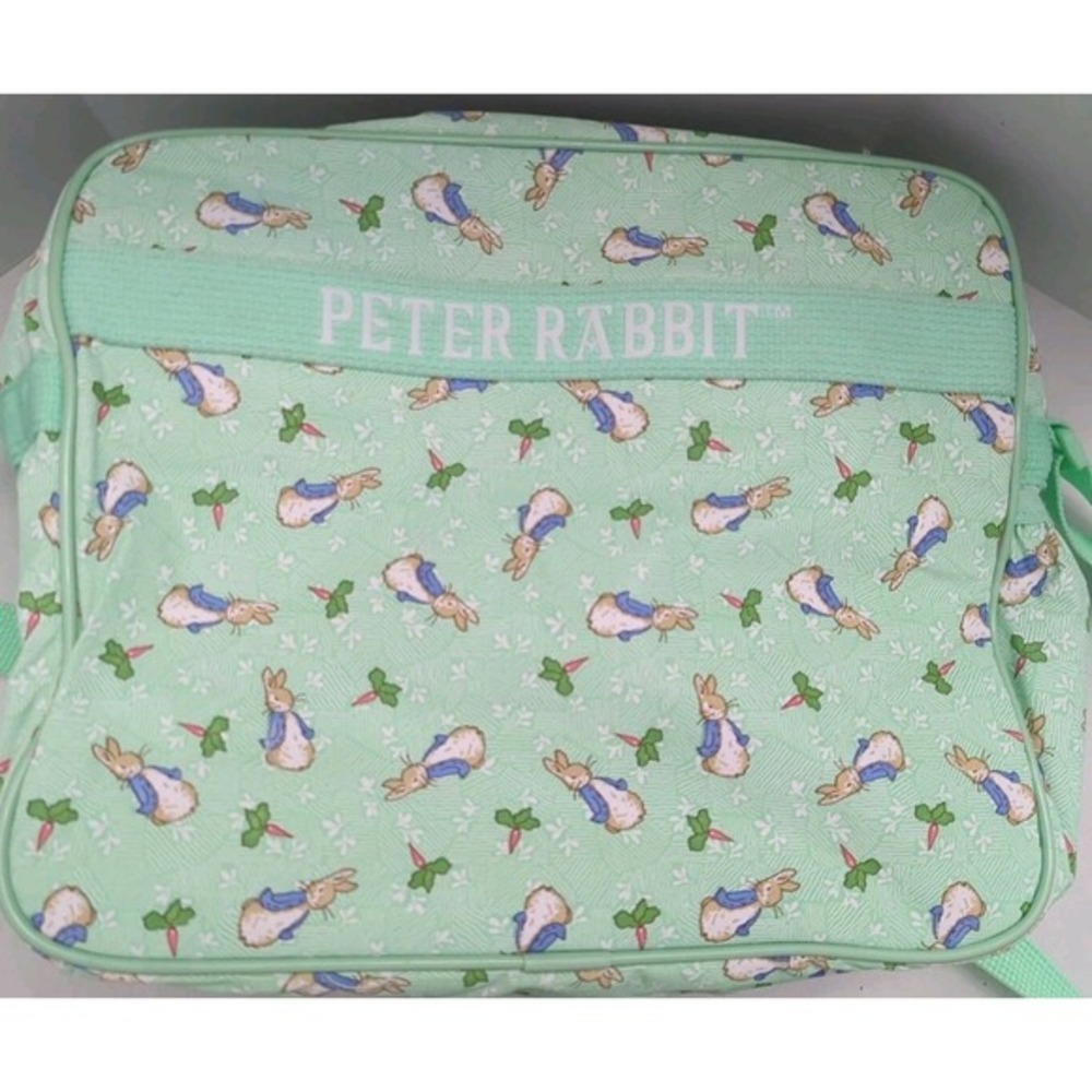 Vintage Enfamil Peter‎ Rabbit Mint Green Vinyl Baby Diaper Bag Gender Neutral